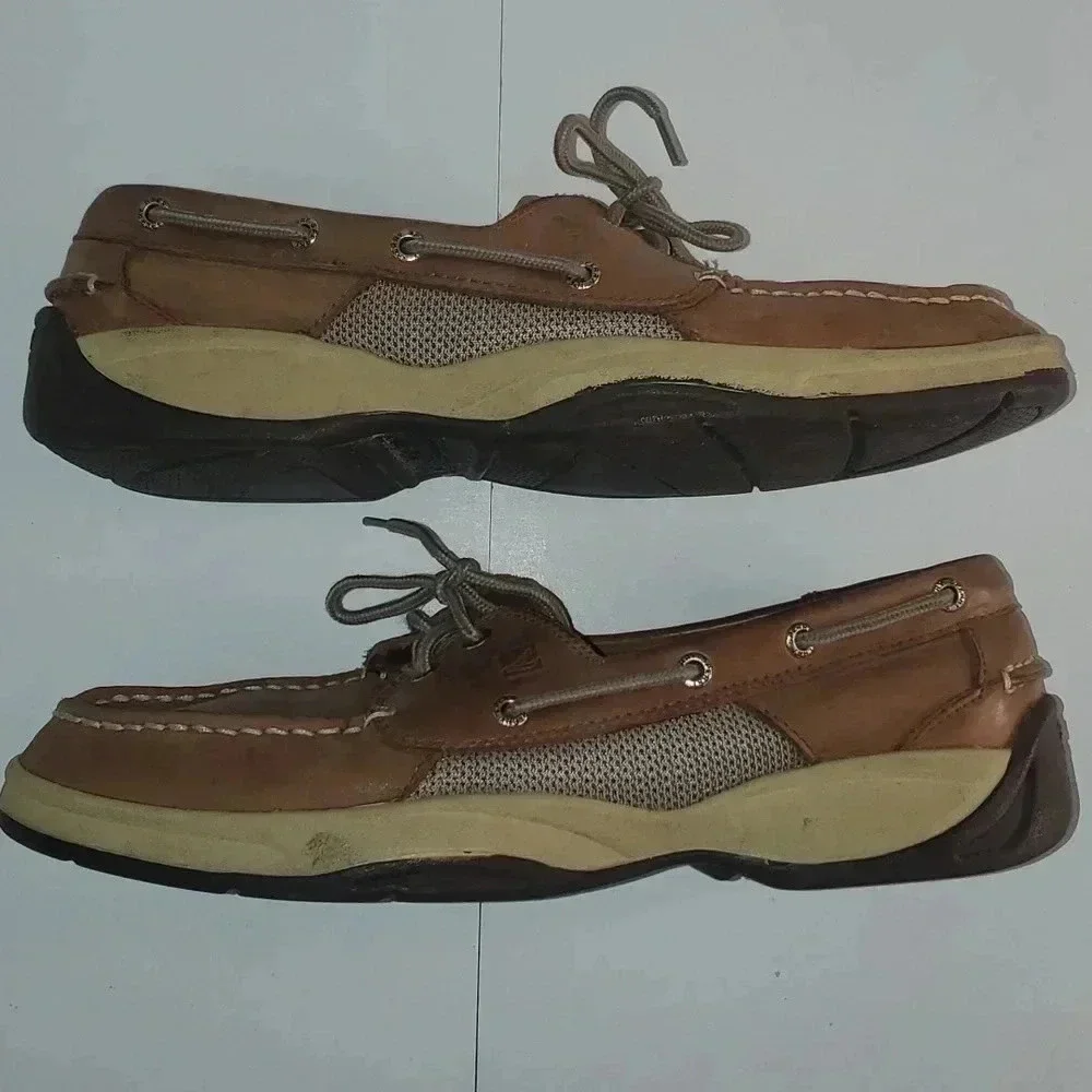 Sperry Intrepid 2 Eye Boat Shoe Moc Silhouette Dark Tan Sz 11.5 M Mens